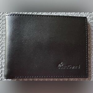 CardGuard RFID Bifold Black Leather Wallet-New